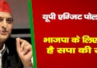 यूपी एग्जिट पोल 2022 : भाजपा के लिए क्या  है सपा की सर्वे,