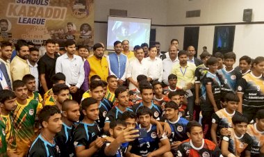 स्कूल कबड्डी लीग- 2019 का दृश्य 