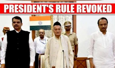 महाराष्ट्र की सियासत में बड़ा उलटफेर, बीजेपी-एनसीपी की बनी सरकार, देवेंद्र फडणनीस मुख्यमंत्री और अजित पवार बने उपमुख्यमंत्री, संजय राउत हुए आगबबूला