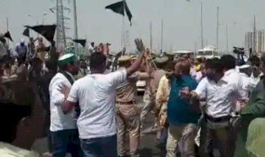 गाजीपुर बॉर्डर पर भाजपा समर्थकों से किसानों की भिड़ंत, तोड़फोड़, हंगामा, पथराव