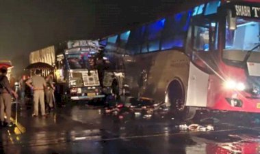 हरियाणा से बिहार जा रही बस के साथ बाराबंकी में हादसा, 18 लोगों की मौत