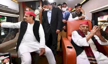 UP Election 2022: अखिलेश ने की शिवपाल संग एकता दिखाने की कोशिश, लोग बोले- चाचा को रथ में भी सीट नहीं; BJP ने भी ली चुटकी